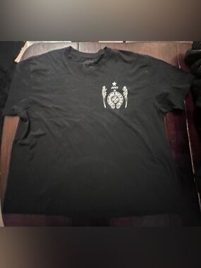 Chrome Hearts Black Short-Sleeve Graphic Crewneck Tee
